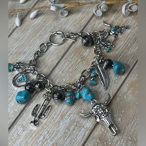 Western charm toggle bracelet